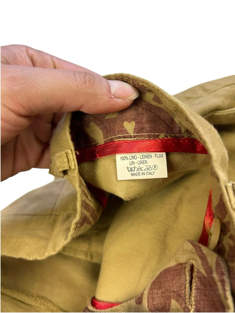 Etro Milano Tan Linen Made in Italy Pants size 48